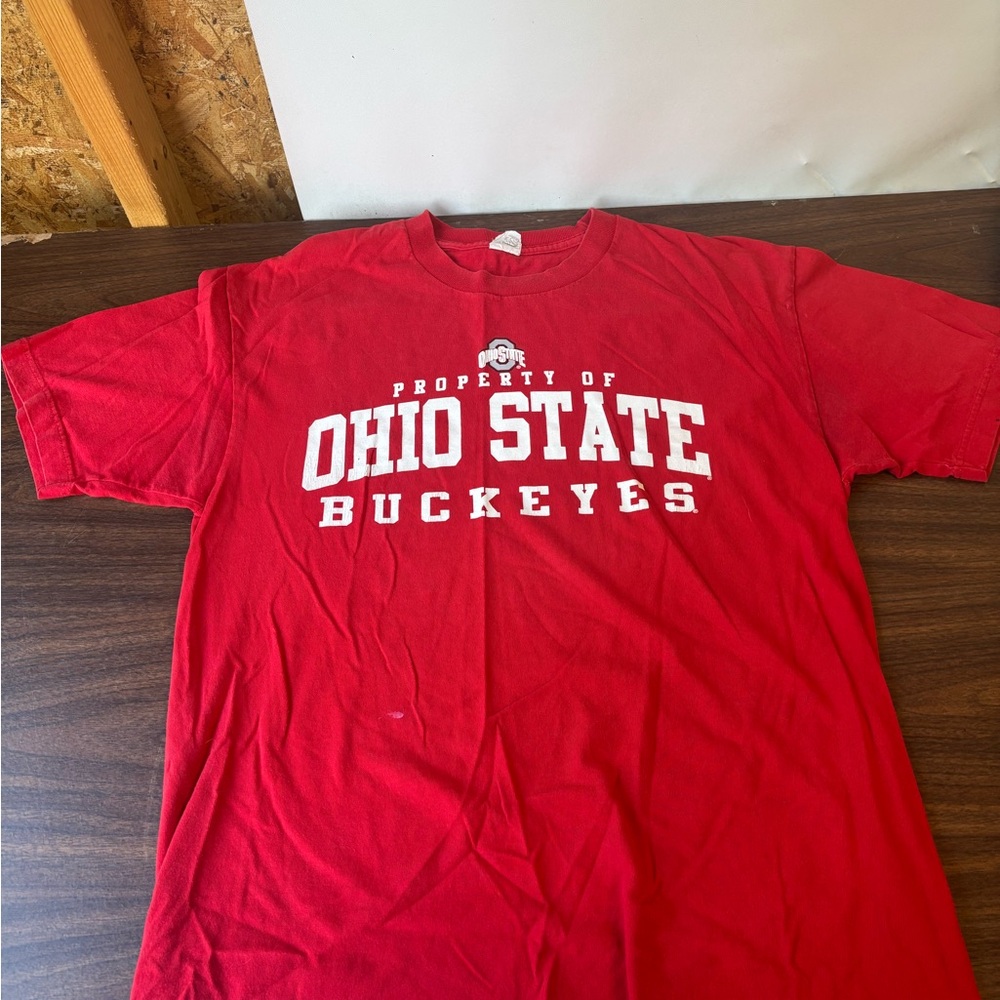 Ohio Stste BUCKEYES Red Graphic T-Shirt